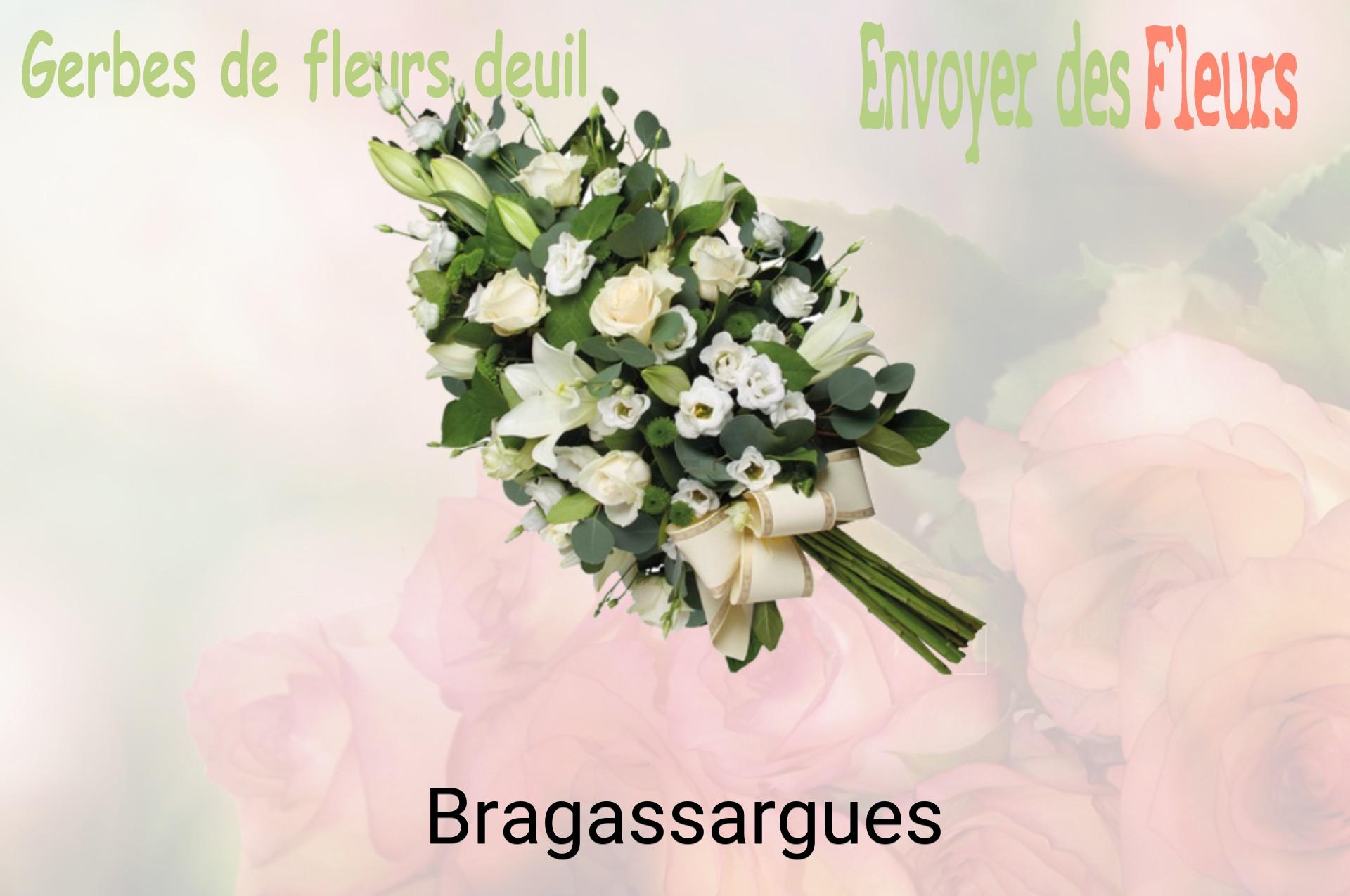Gerbe de fleurs de deuil livrée à Bragassargues